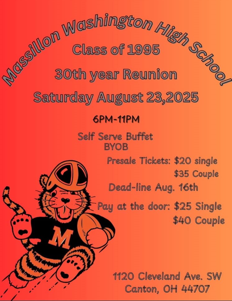 Massillon Reunion Ticket Sales Flyer