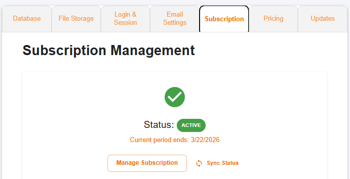 WWRS subscription and updates screenshot